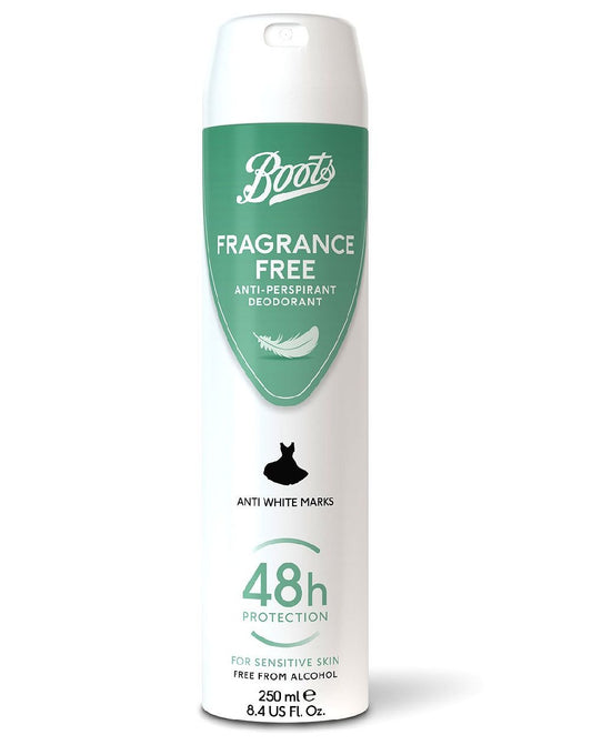 Boots Fragrance Free Anti Perspirant Deodorant 250ml