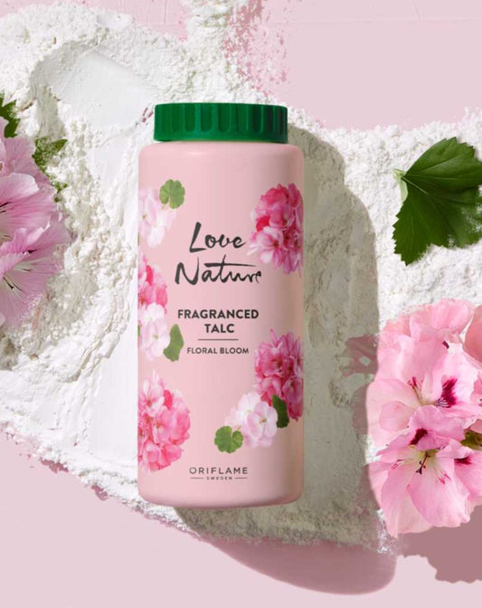 Love Nature Fragranced Talc Floral Bloom 100g
