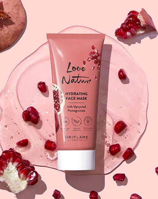 LOVE NATURE Hydrating Face Mask with Upcycled Pomegranate 30ml